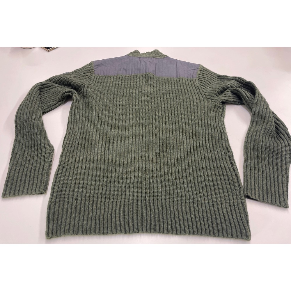 NWT Eddie Bauer‎ Mens  Knit Fisherman Sweater  Collar Wool Blend Large - Picture 2 of 7